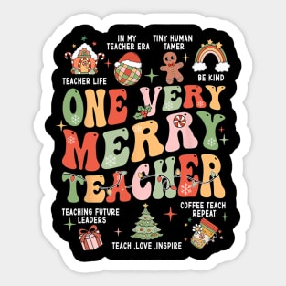 Funny Xmas Holiday Very Merry Teacher Sticker